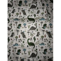 Duck Kumaş Dinazor Desen